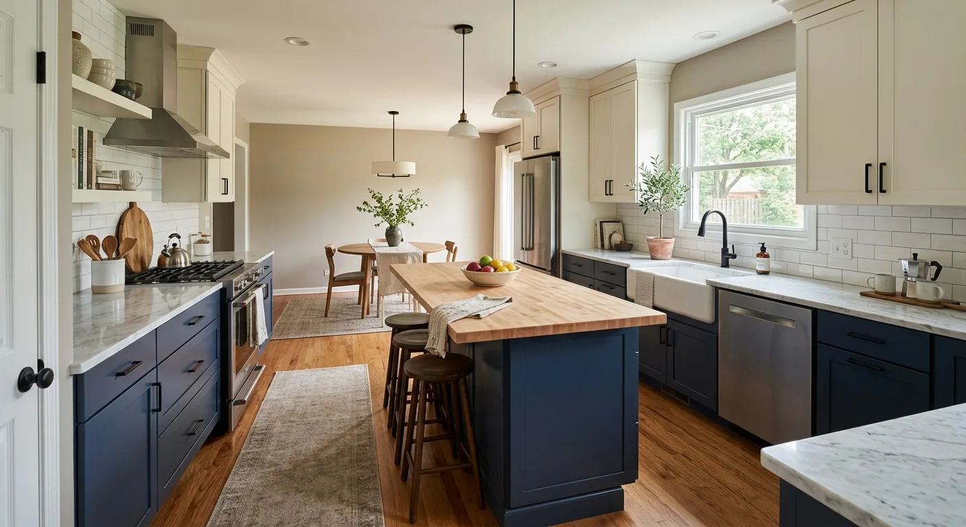 kitchen remodeling work, project example in Bartlett, IL