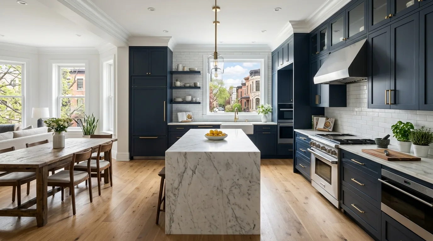 kitchen remodeling work, project example in Chicago, IL