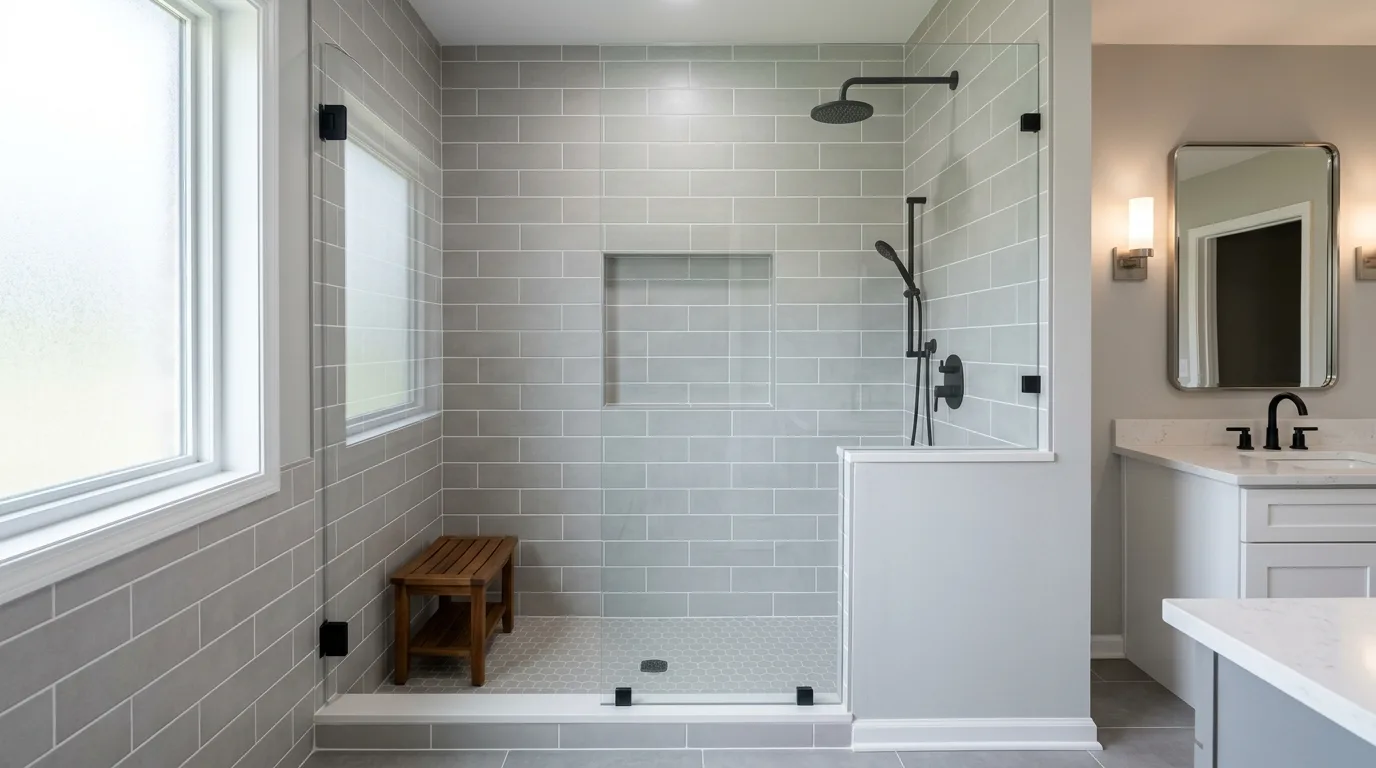 bathroom tile grouting work, professional service in Schaumburg, IL