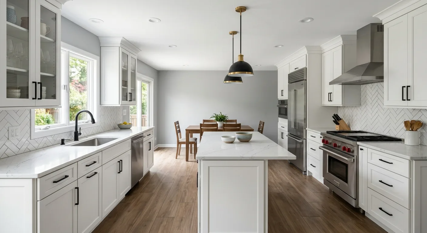 kitchen remodeling work, project example in Hoffman Estates, IL