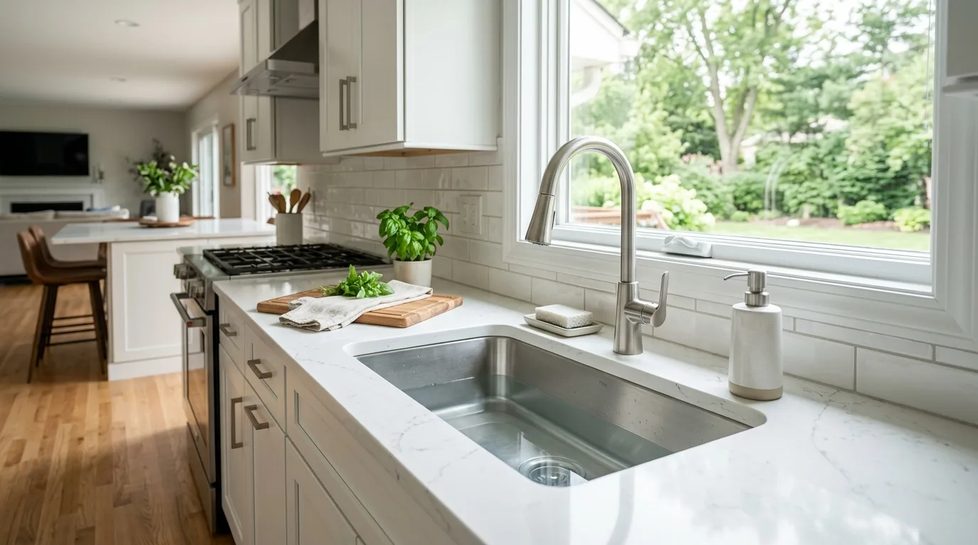 kitchen faucet replacement work, professional service in Schaumburg, IL