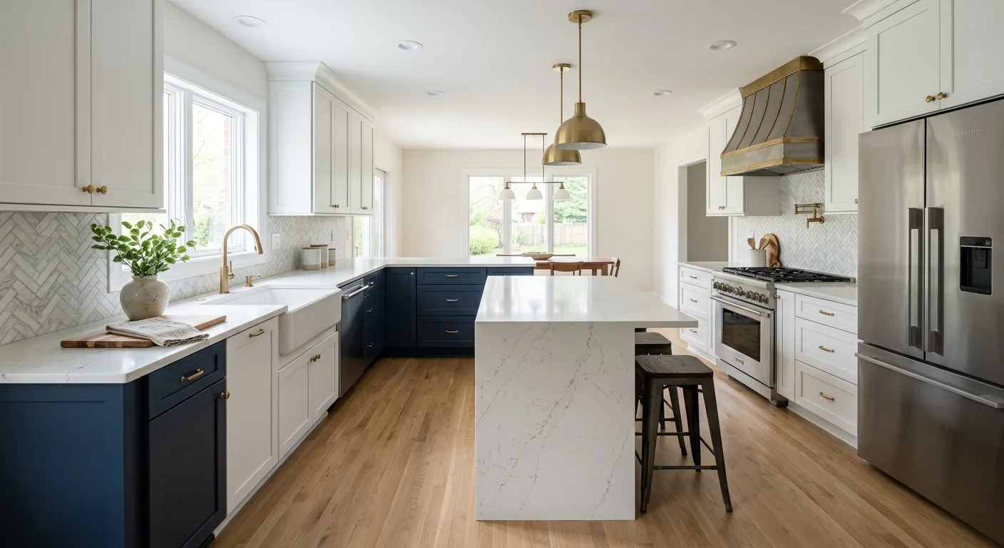 kitchen remodeling work, project example in Streamwood, IL
