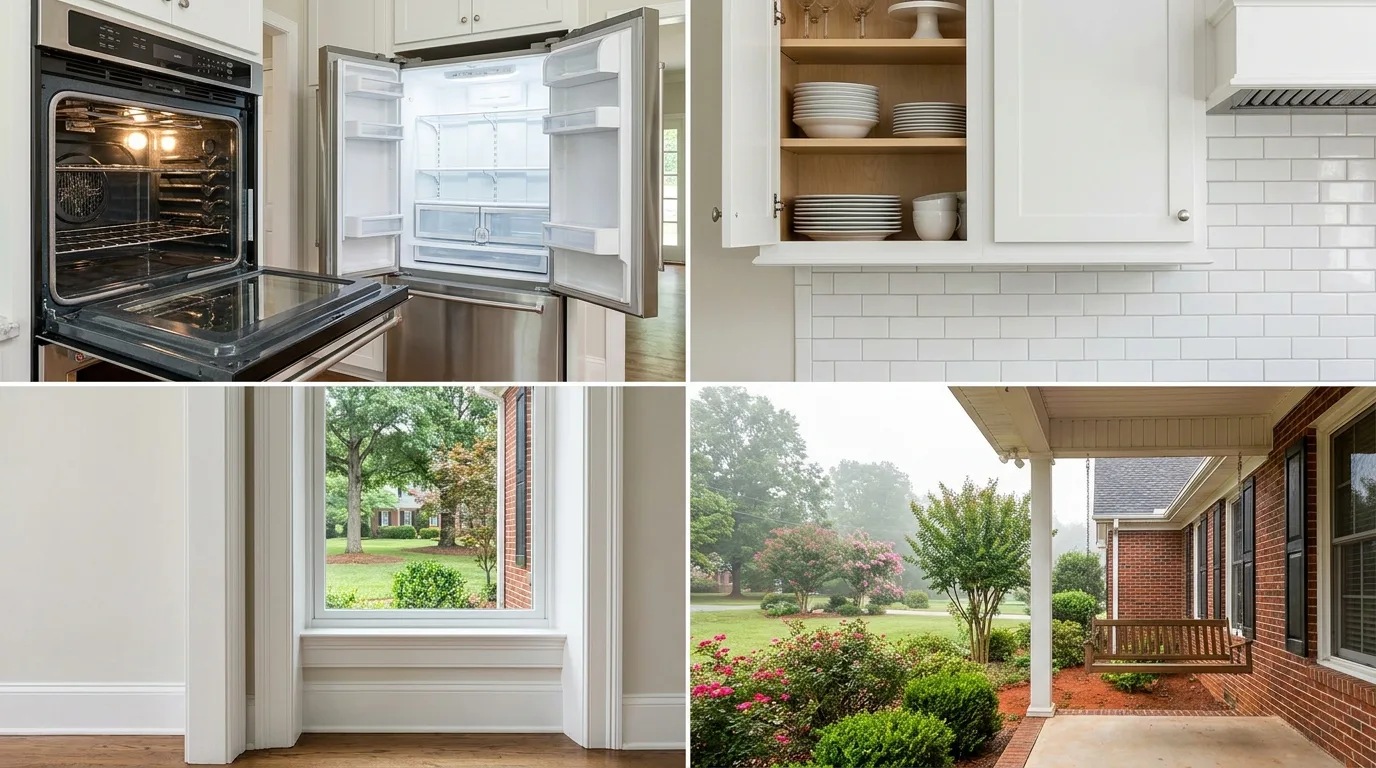 Deep cleaning detail in a Oak Ridge, NC home