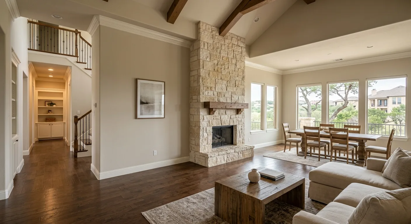 drywall repair work, project example in The Hills, TX