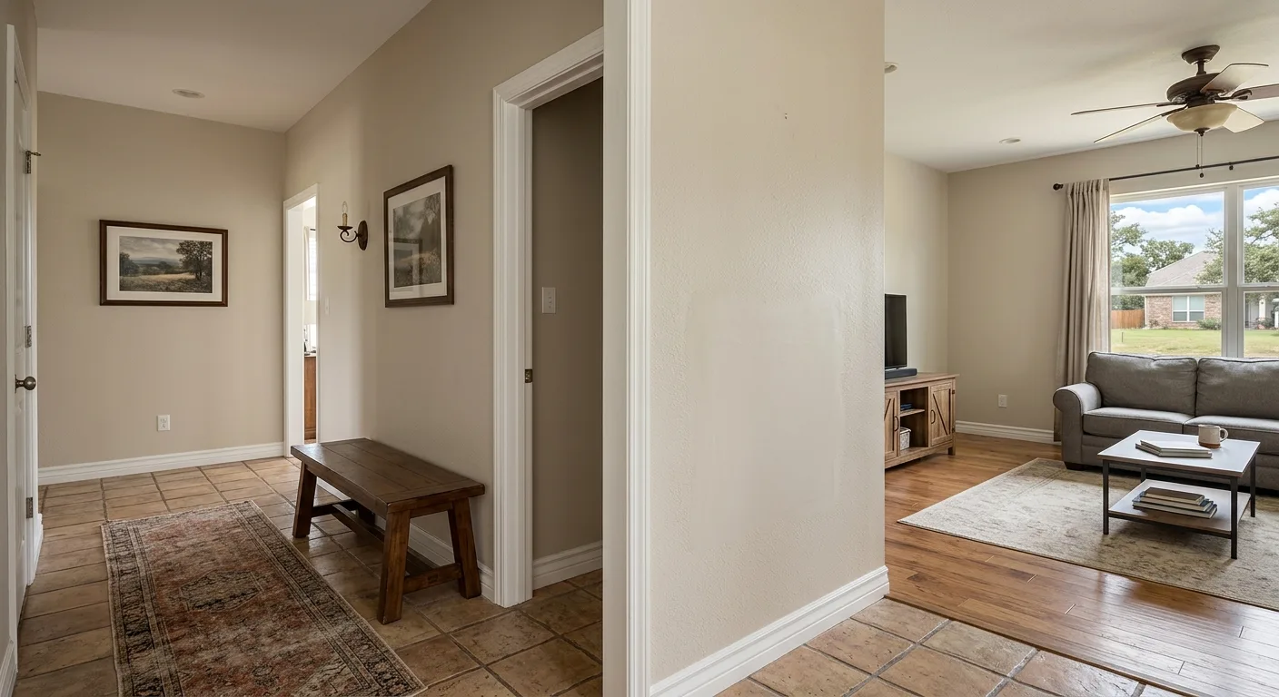 drywall repair work, project example in Uhland, tx