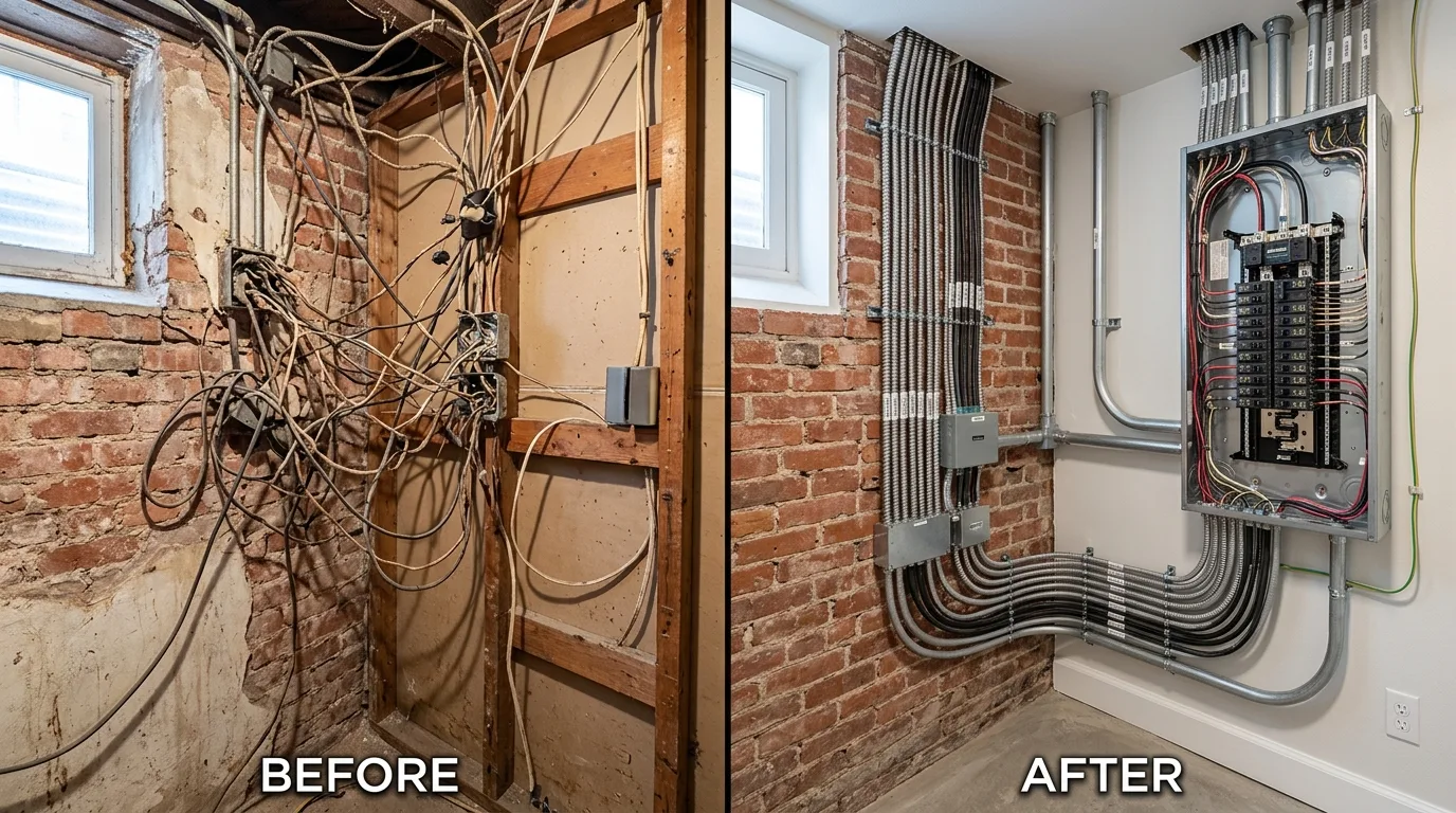 retrofit wiring for older homes work, professional service in Denver, CO