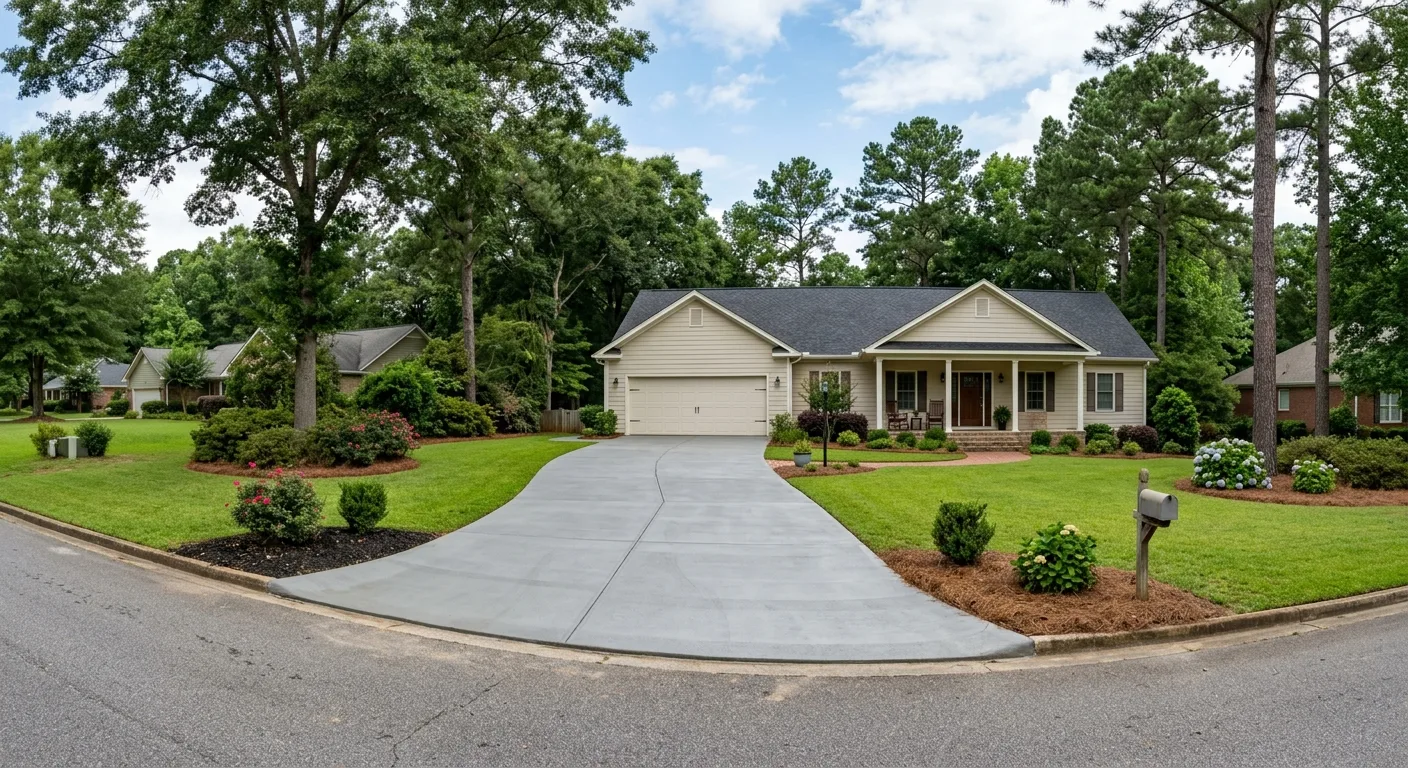 driveway and concrete work, project example in Houston, AL