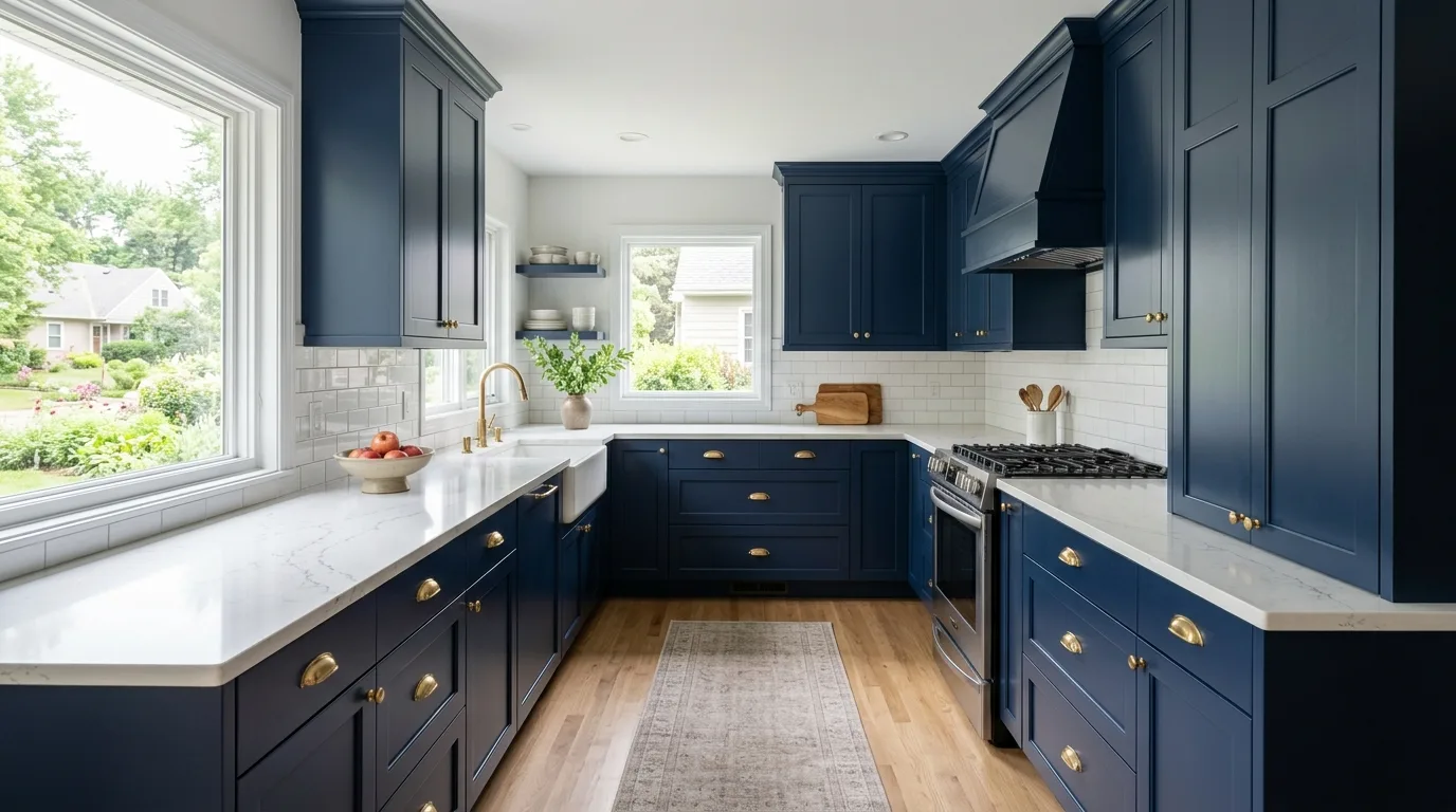 cabinet enamel work, project example in Brooklyn Park, MN