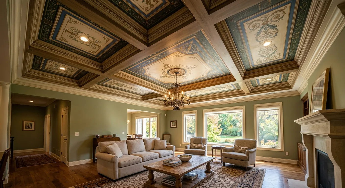 ceiling painting work, project example in Burnsville, MN