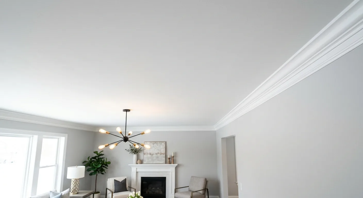 water damaged ceiling restoration work, project example in Eagan, MN
