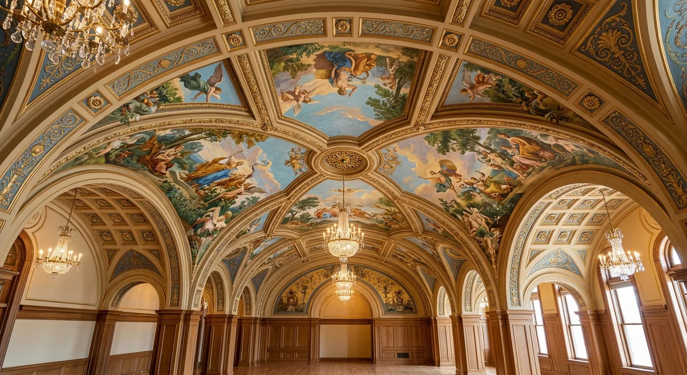 ceiling painting work, project example in Rockford, MN