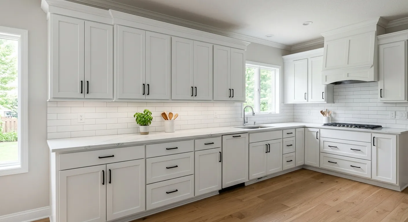 cabinet painting work, project example in Maple Grove, MN