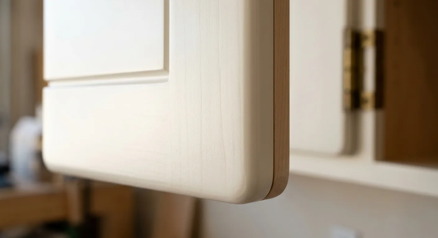cabinet enamel work, project example in New Hope, MN