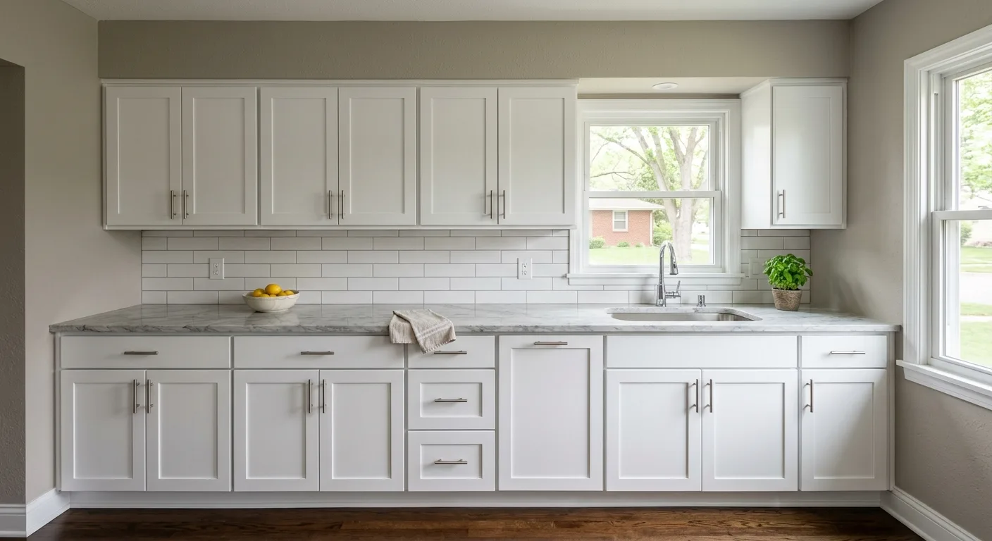 cabinet enamel work, project example in Richfield, MN