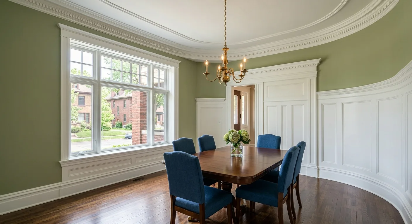 trim and molding painting work, project example in Saint Paul, MN