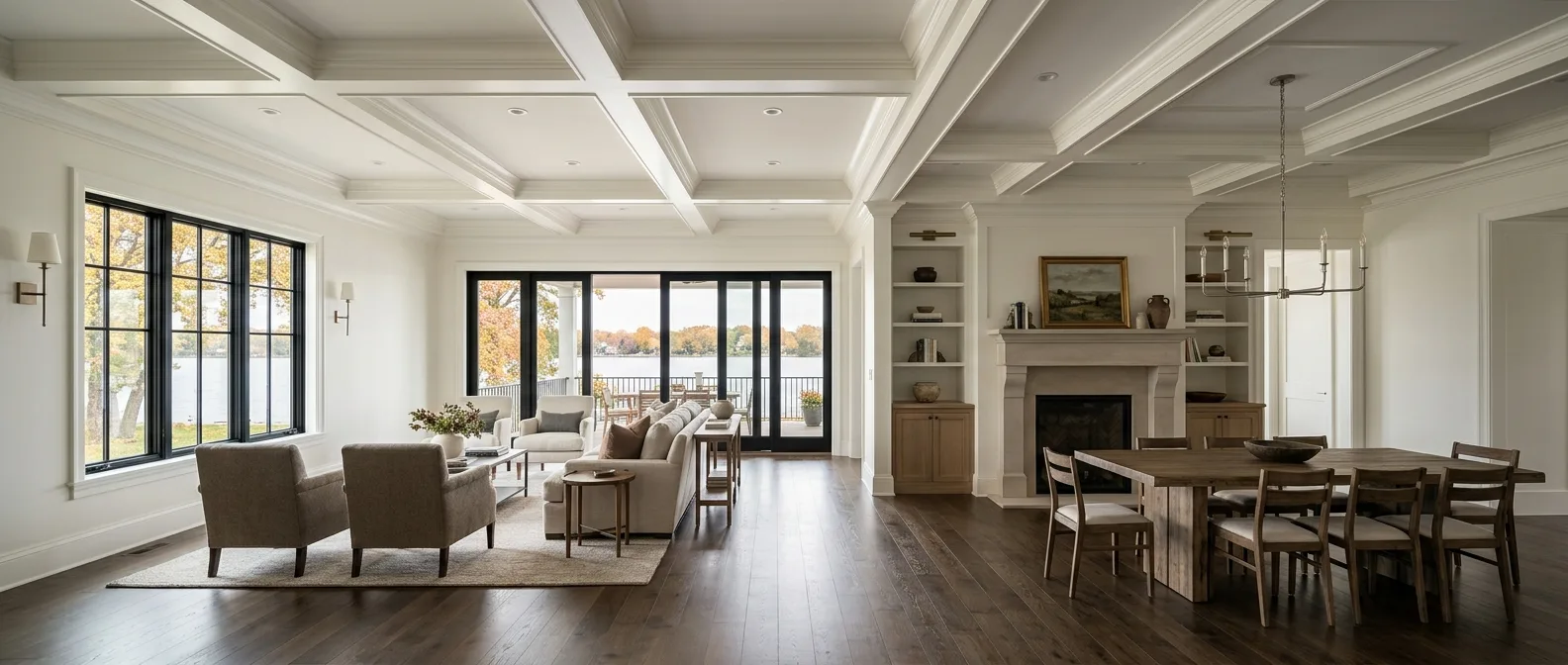 wall and ceiling painting work, project example in Wayzata, MN