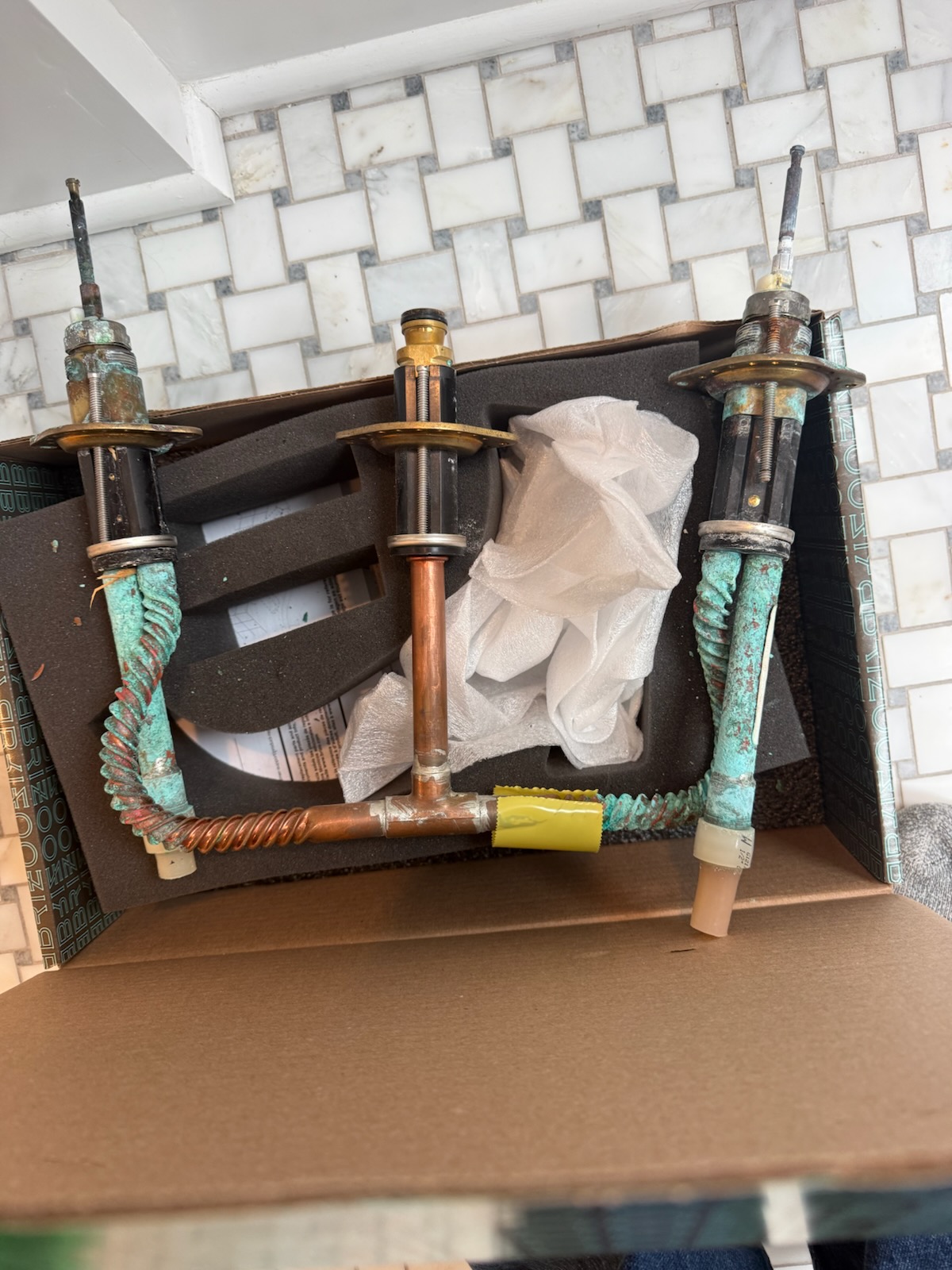 Roman tub faucet replacement completed by Twin City Pipeworks in Stillwater, MN