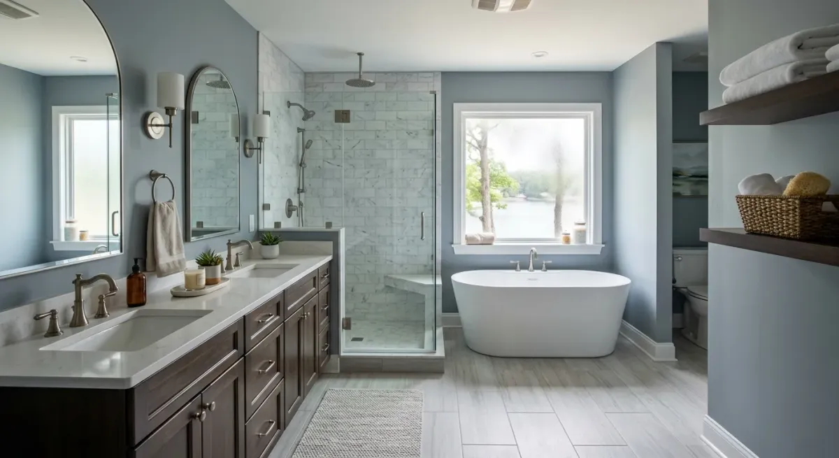bathroom remodel work, project example in Lake Wylie, sc