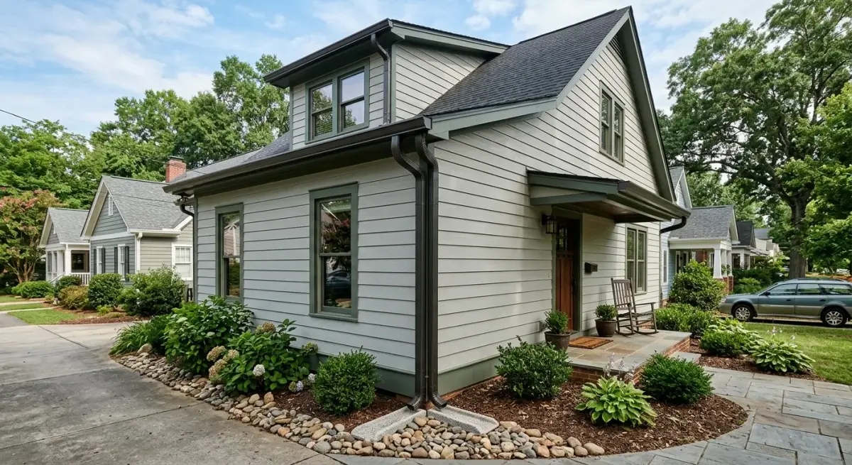 downspout work work, professional service in Charlotte, NC