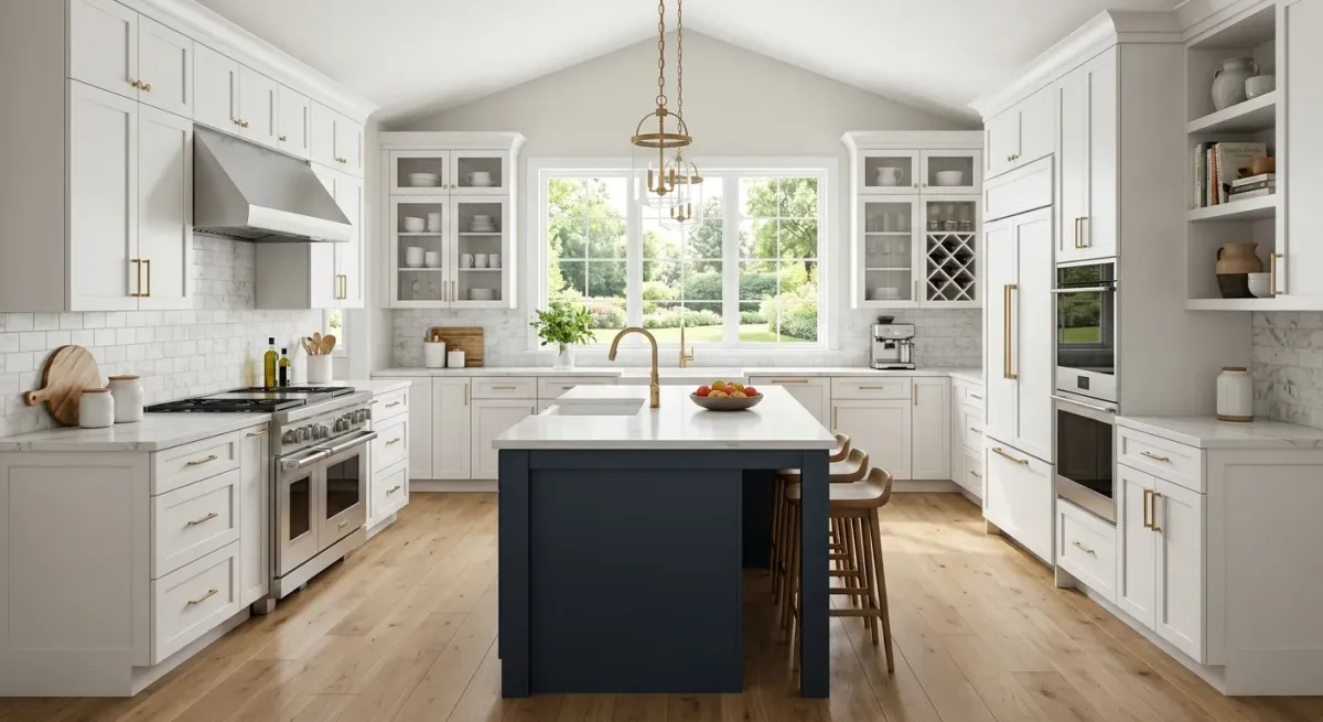 kitchen remodel work, project example in Huntersville, NC