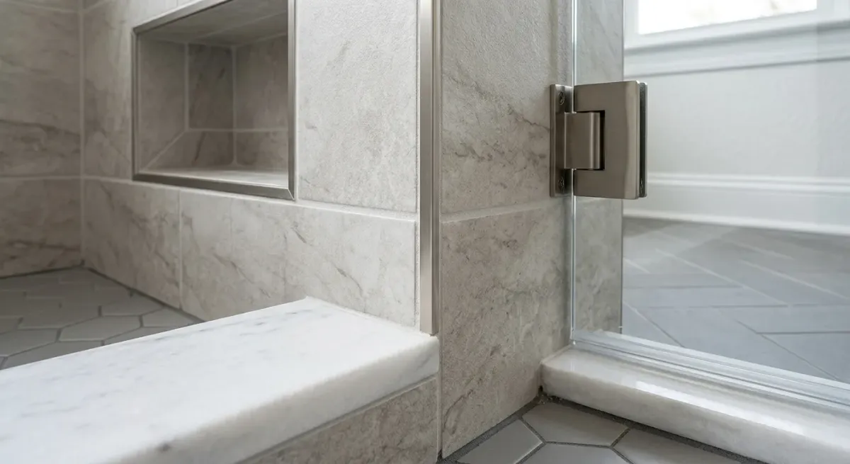 bathroom remodel work, project example in Lowell, NC