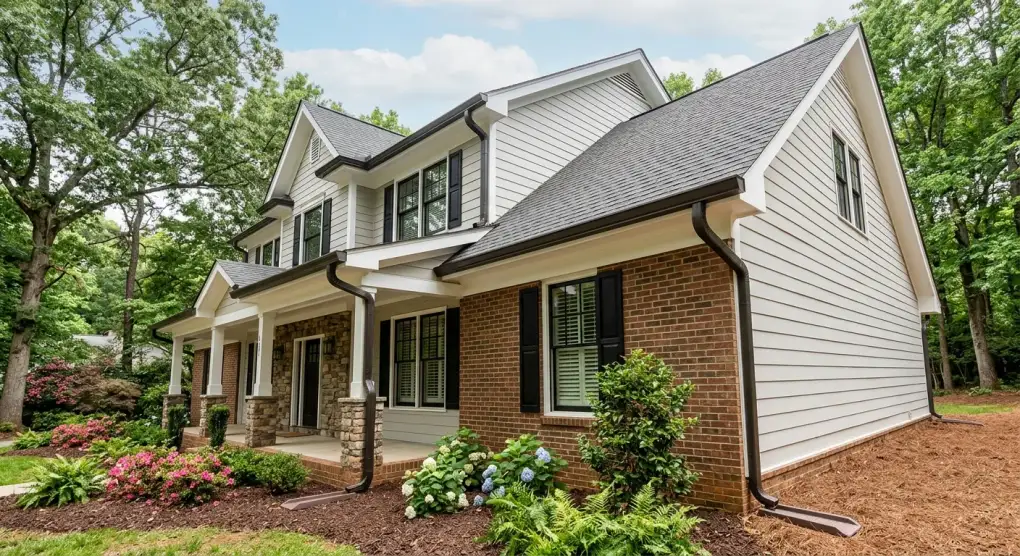 gutter replacement and repair work, professional service in Charlotte, NC