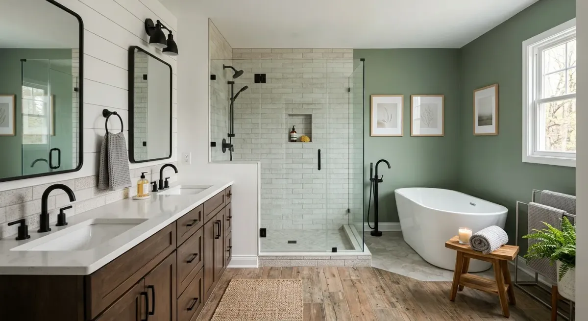 bathroom remodel work, project example in Stanley, NC