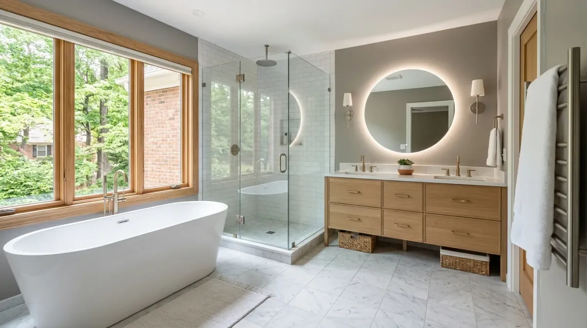 bathroom remodel work, project example in Mount Holly, NC