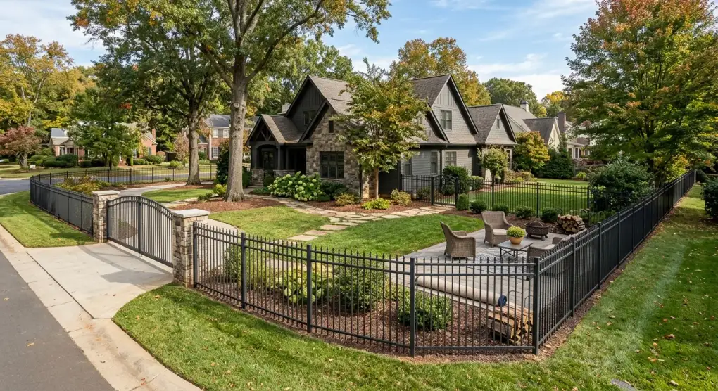 aluminum fencing work, professional service in Charlotte, NC