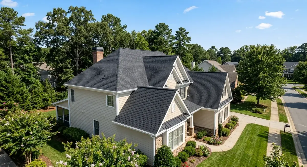 roofing work, project example in Pineville, NC