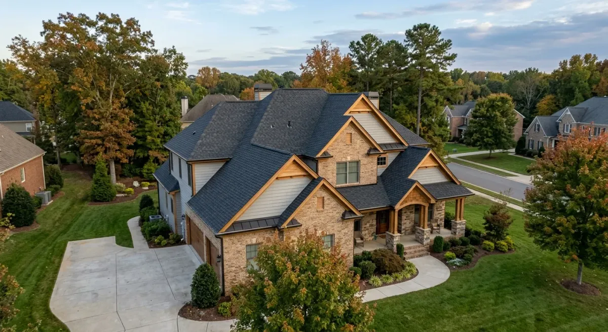 roofing work, project example in Huntersville, NC