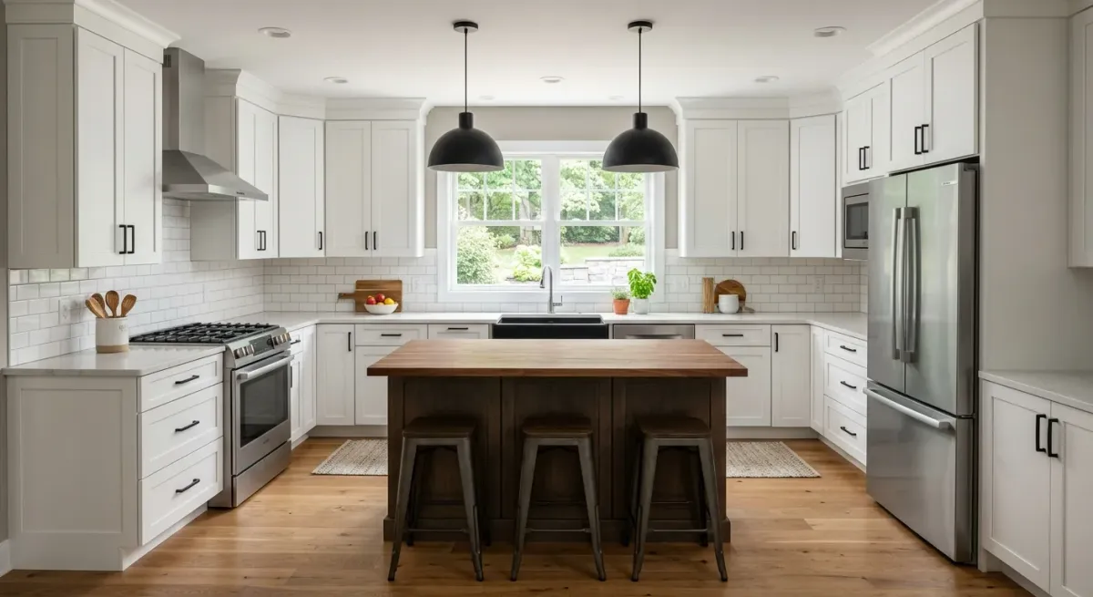 kitchen remodel work, project example in Marion, NC