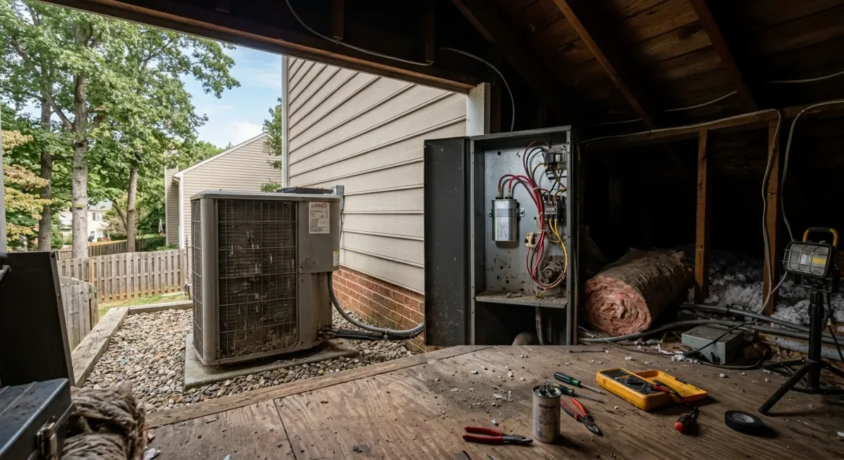 ac capacitor replacement work, professional service in Leesburg, VA