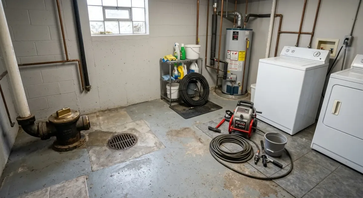 drain cleaning work, illustration in Charles Town, VA