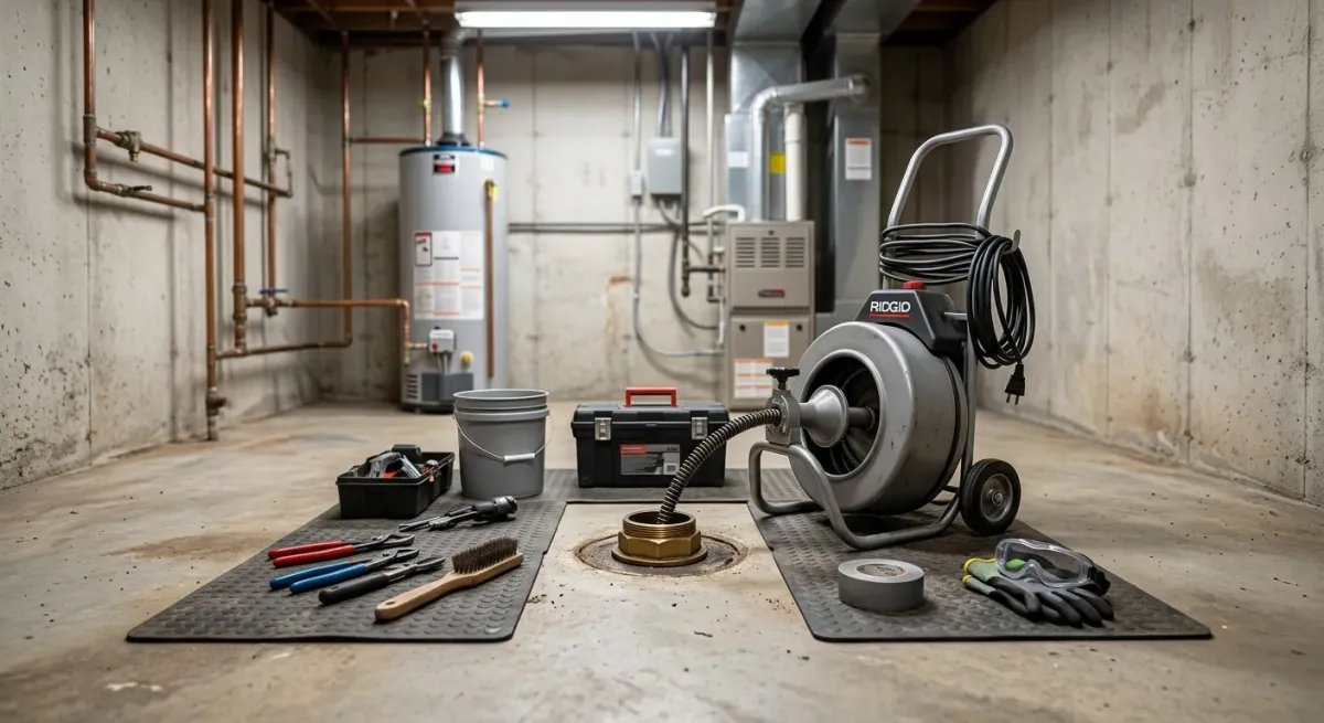 drain cleaning work, illustration in Sterling, VA
