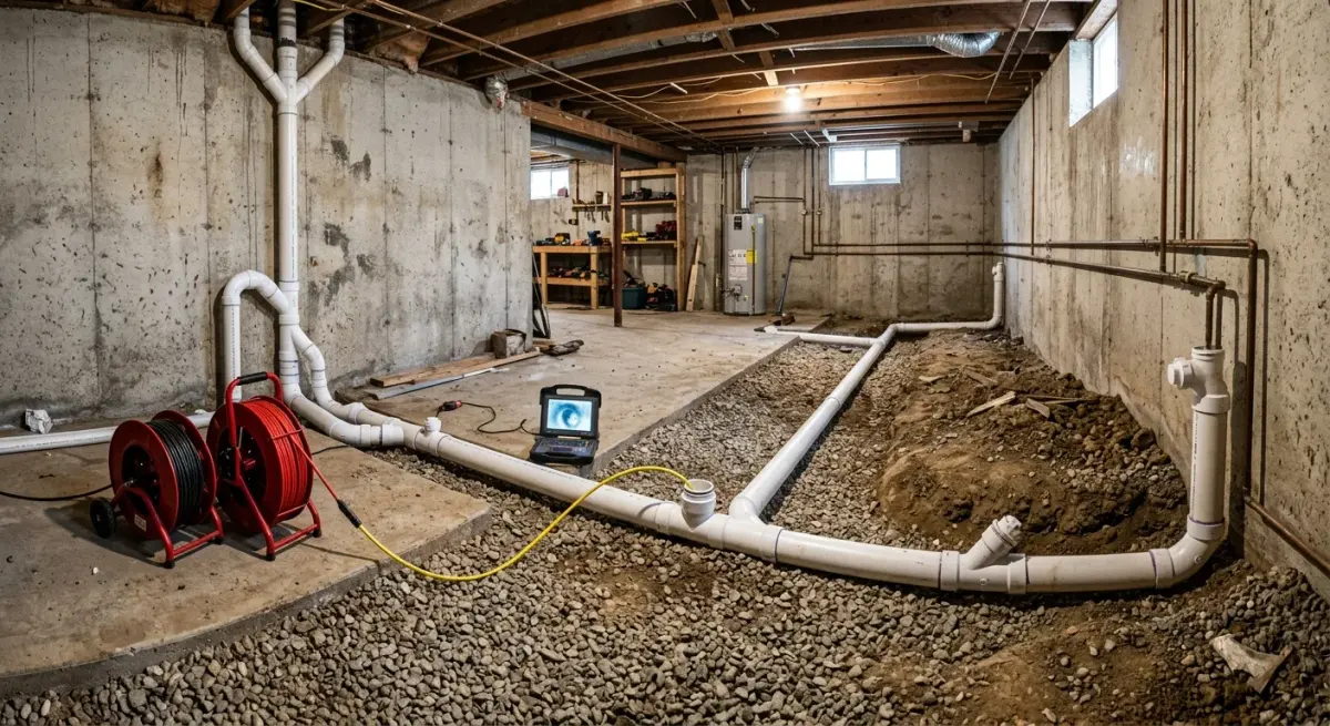 drain lines and camera inspection work, professional service in Leesburg, VA