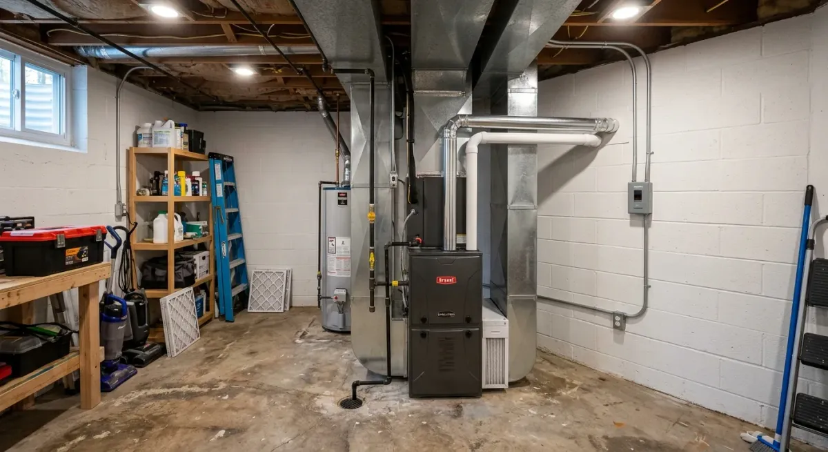 furnace repair work, illustration in Herndon, VA