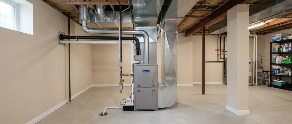 furnace repair work, illustration in Reston, VA