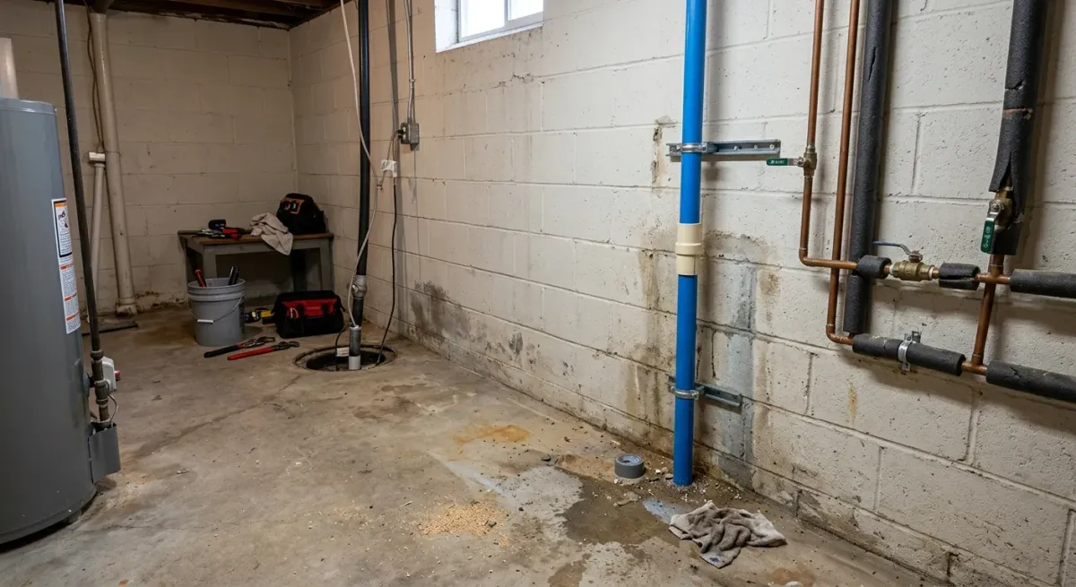leak detection pipe repair work, illustration in Ashburn, VA
