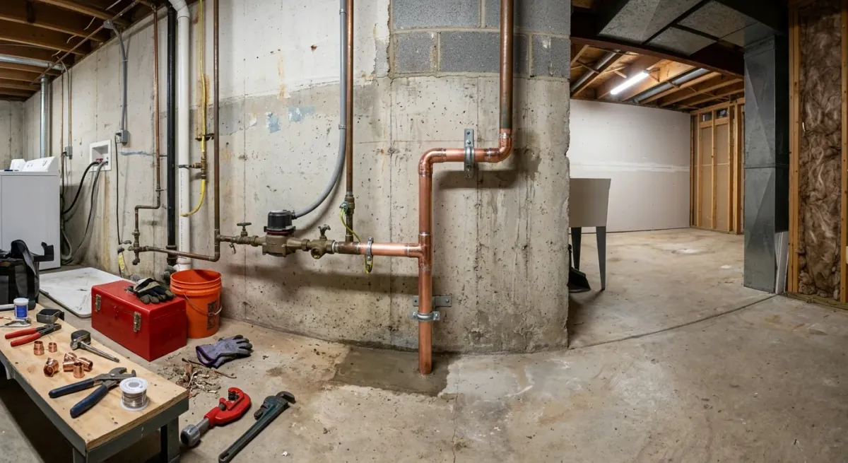 leak detection pipe repair work, illustration in Fairfax, VA