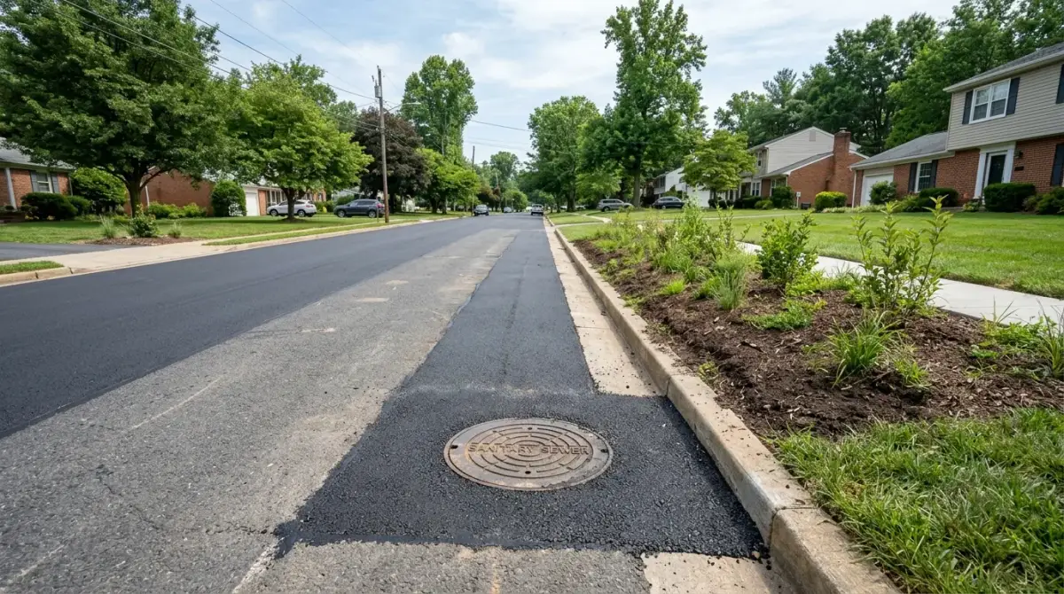 sewer line repair and replacement work, illustration in Gainesville, VA