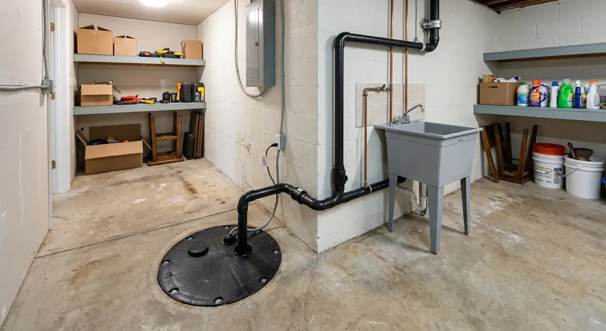 sump pump installation and repair work, illustration in Manassas Park, VA