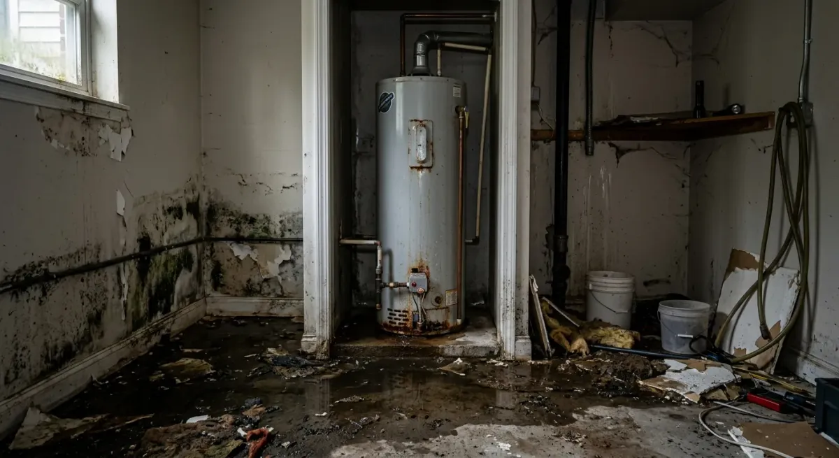 water heater failure work, illustration in Centreville, VA