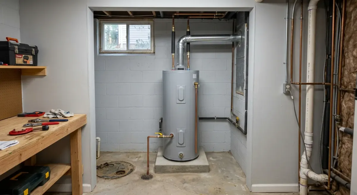 water heater repair and replacement work, illustration in Vienna, VA