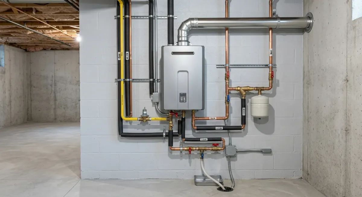 water heater service work, illustration in Gaithersburg, VA