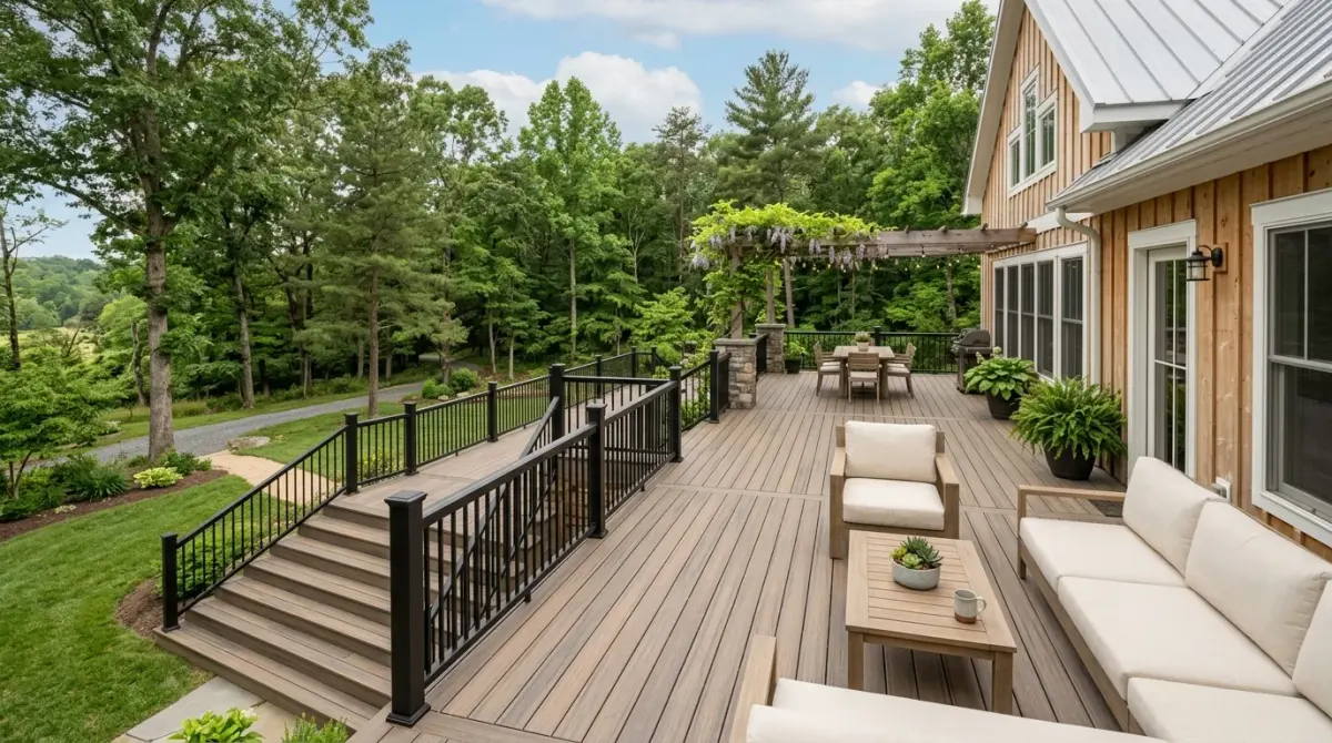 deck building work, project example in Zuni, VA