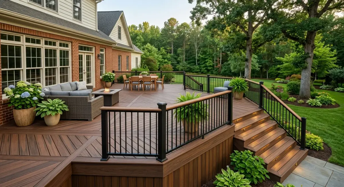 deck building work, project example in Windsor, VA