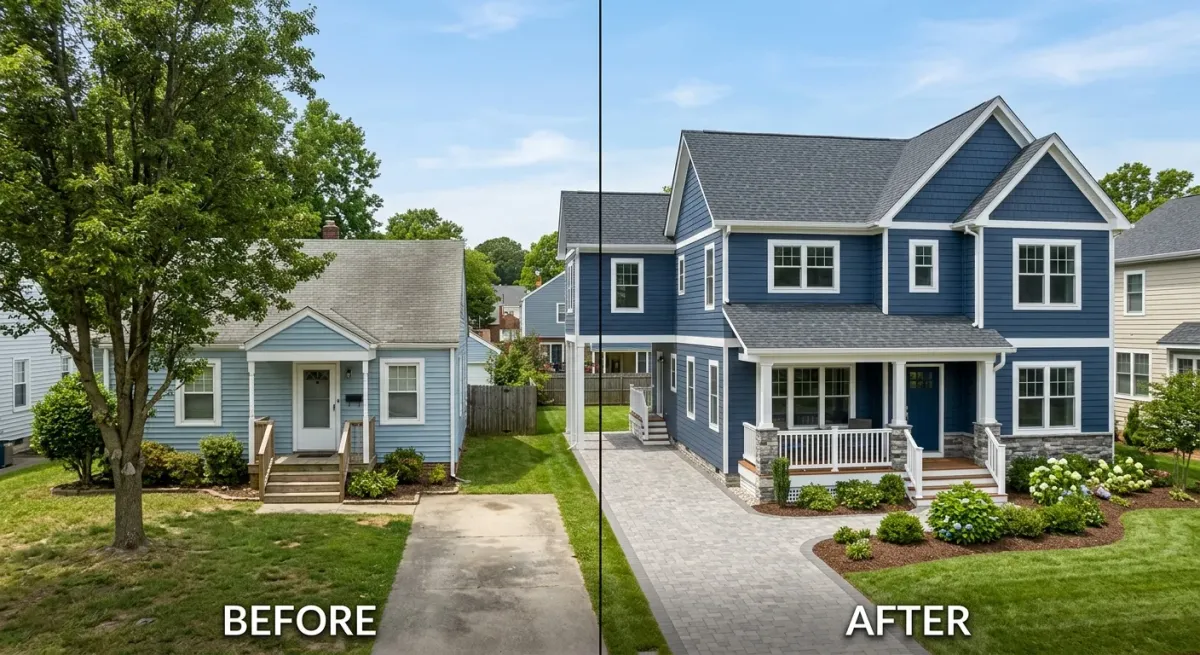 home additions work, project example in Portsmouth, VA