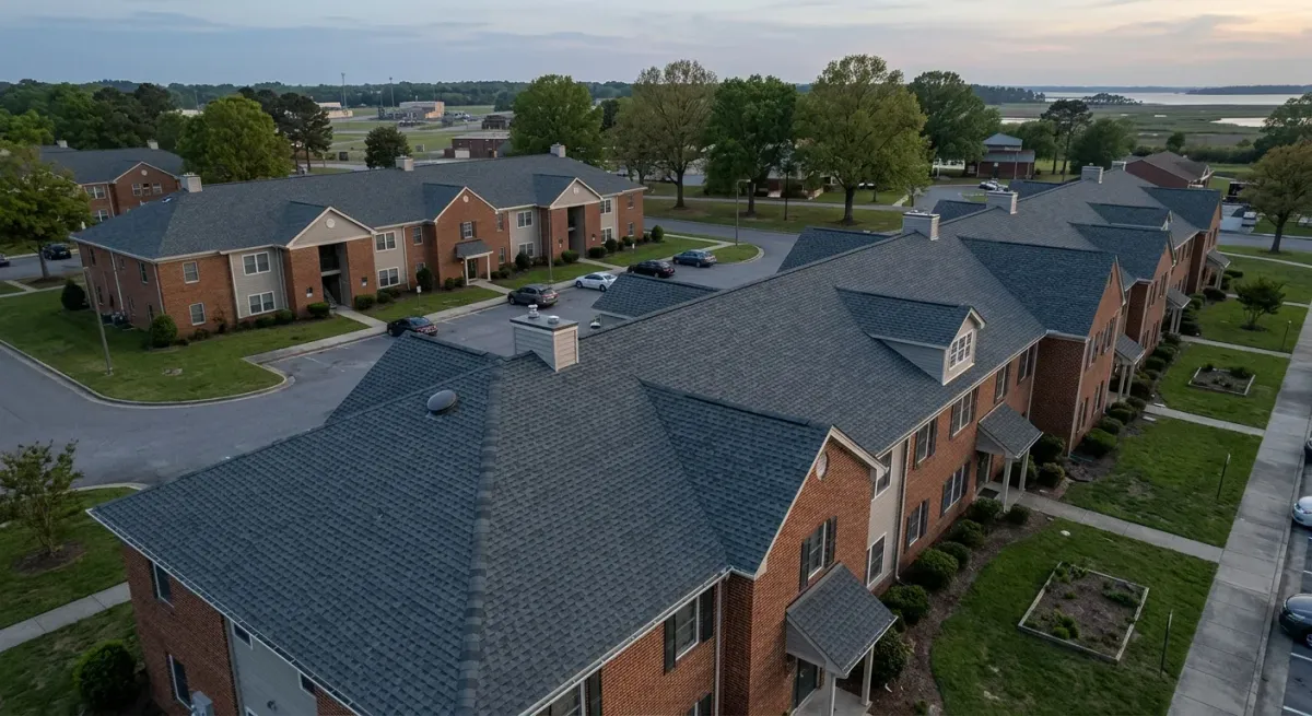 roofing work, project example in Fort Eustis, va