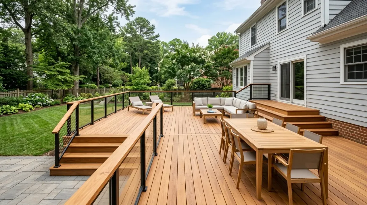 deck building work, project example in Norfolk, VA